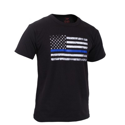 Black - Kid's Thin Blue Line T-Shirt (XS to XL)