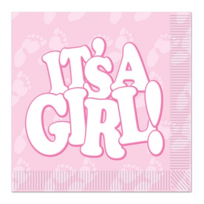 It's A Girl! Beverage Napkins