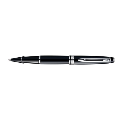 Luxury Line Waterman Expert Rollerball Black Lacquer Chrome Trim Pen