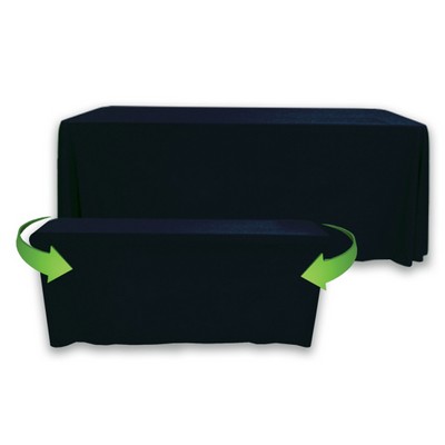 8' To 6' Convertible 4 Sided Throw Style PolyPoplin™ Blank Table Cover (96"x30"x29")