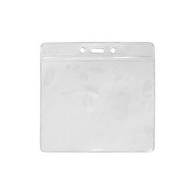 Vinyl Horizontal Top Load Badge Holder (4.76"x 4.49")(Clear)