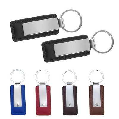 PU Leather Metal Keychain