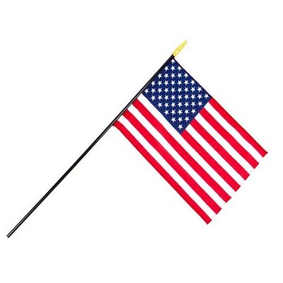 USA Schoolroom Flag with Black Staff & Gold Tip (24"x36")