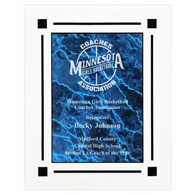 Blue Marble Acrylic Clear Plaque (8" x 10")