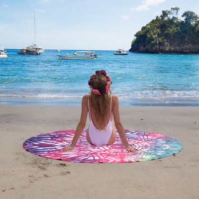 Microfiber Rounded Beach Towel