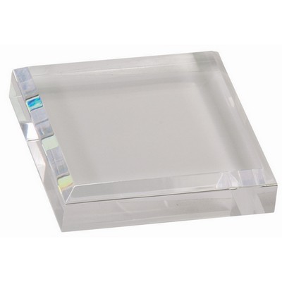 Clear Acrylic Paperweight (3" x 3")