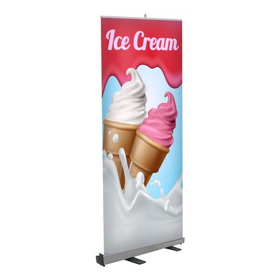 Ice Cream Pre Printed Roll Fx Banner Multicolor 33" x 80"