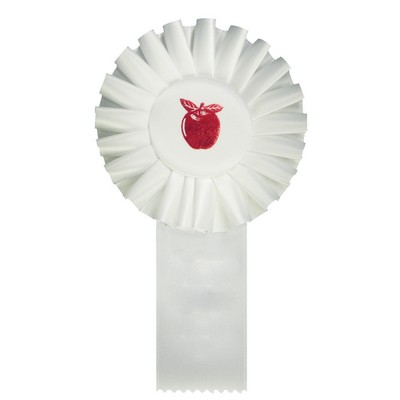 Custom Double Pleated Rosette Ribbon w/ 3 Streamers (4"x12")