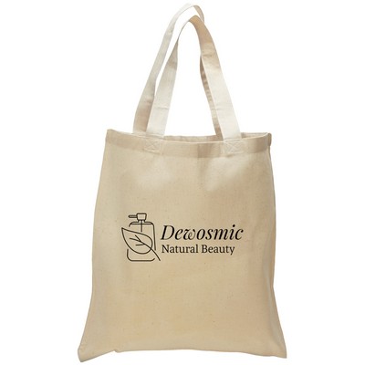 Natural Colored Economical Tote Bag with Self Fabric Handles. 6 oz 100% Cotton