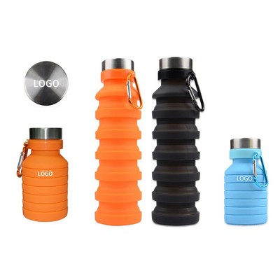 18oz Foldable Silicone Water Bottle