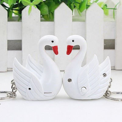 Swan LED Sound Keychain