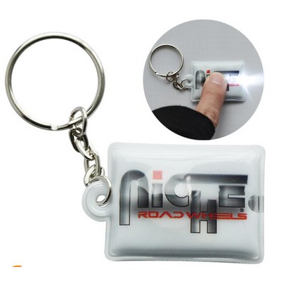 Custom Rectangle PVC LED Keychain