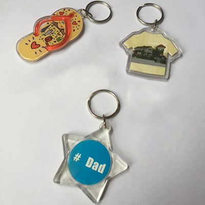 Custom Shaped Acrylic Keychain - One Side Printing