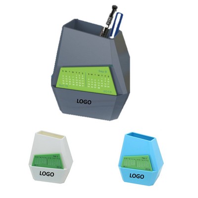 Office Use Irregular Shape Desk Calendar With Pen Holder