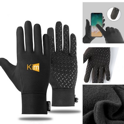 Warm Touch Screen Non-slip Silicone Gloves