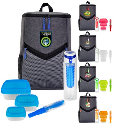 Victory Lunch & Drink Cooler Backpack Set