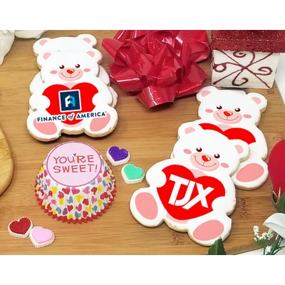 4" Valentine Bear Logo Sugar Cookie