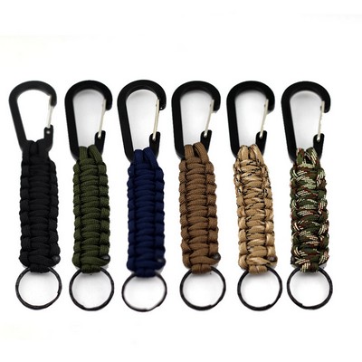 Paracord Carabiner Keychain Key Ring