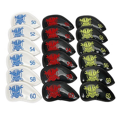 6pcs PU Golf Irons Club Head Cover