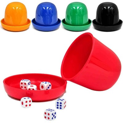 Plastic Mini Shaker Dice cup with 5 Dice