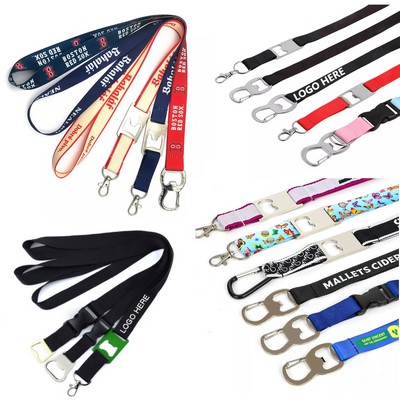 Polyester Lanyard With Bottle Opener