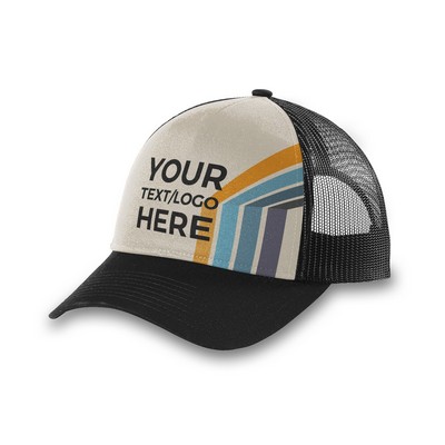 Low Profile Domestic Trucker Hat w/Angle Stripes