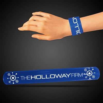 8 3/4" Digi-Printed Blue Slap Bracelet