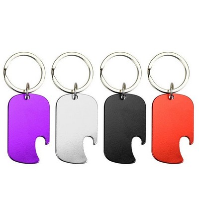 Dog Tag Bottle Opener Keychain