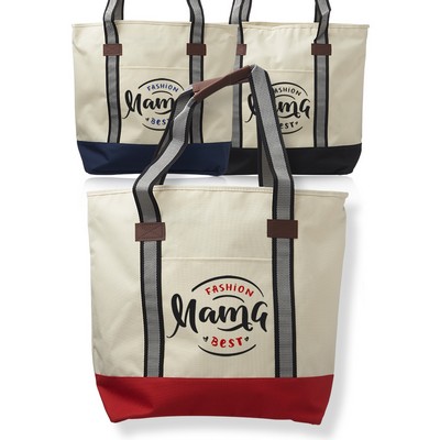 Large Sea Coast Polyester Tote Bags