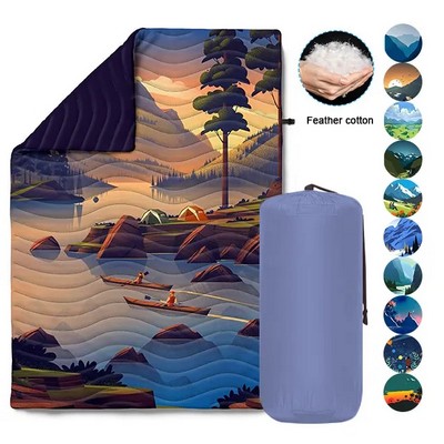 Printed Outdoor Camping Blanket for Traveling