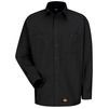 Dickie's® Men's Canvas Long Sleeve Work Shirt - Black