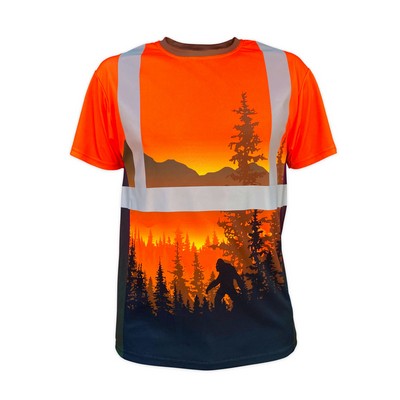 Wildland Sasquatch Orange ANSI Class 2 Type-R Reflective Safety Shirt