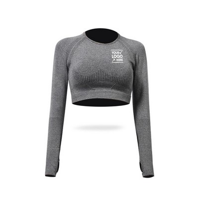 Yoga Set: Long Sleeve Crop Top & Pants