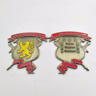 Custom Shape Alloy Die Casting Challenge Coin