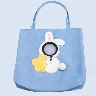 Cute Rabbit-Shaped Cat Carrier Portable Dog Carrying Tote Bag