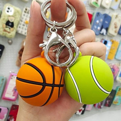 Silicone Tennis Key Chain