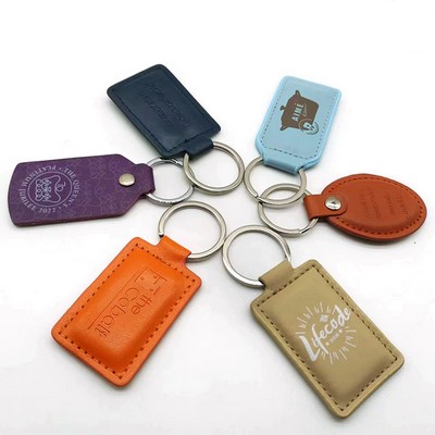 PU Leather Square Key Chain