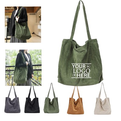 Women Corduroy Tote Bag