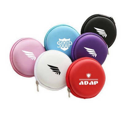 Round Small Portable EVA Earphone Cases