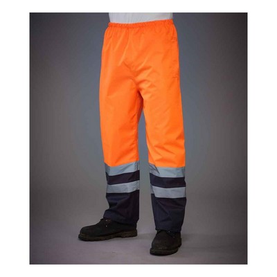 Hi Vis Waterproof Class E Reflective Tape Color Block Over Trousers Safety Pants