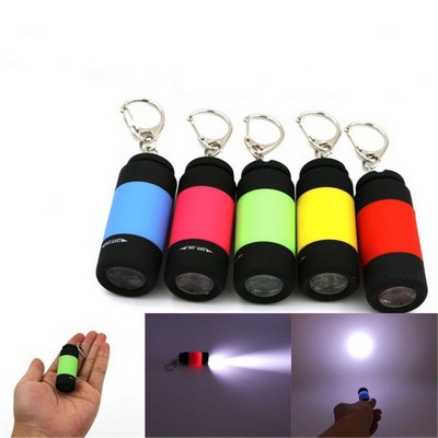 USB Rechargeable Flashlight With Keychain