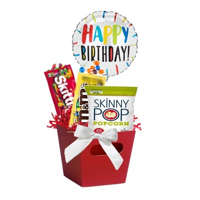 Happy Birthday Balloon Candy Basket