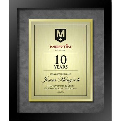 Gander (Black) - Gold Aluminum Certificate Shadow Box - Vertical 11.5"x13.5"