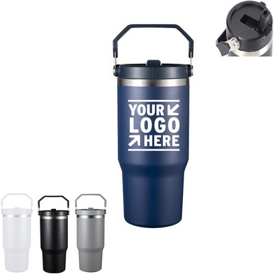 30oz. Insulated Stainless Steel Tumbler with Handle