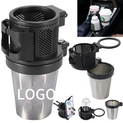 3 in 1 Car Cup Holder Expander With Stainless Steel Base