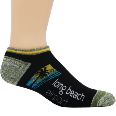 Imported Woven Merino Wool No Show Sock