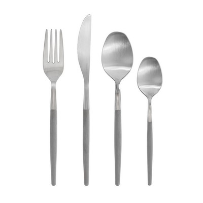 blomus Maxime Mourning Dove Gray 16 Piece Flatware Set