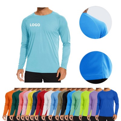 Men's Long Sleeve Ice Silk T-Shirt