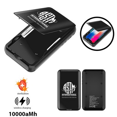 2-In-1 10,000Mah Wireless Power Bank With Uv Sterilizer