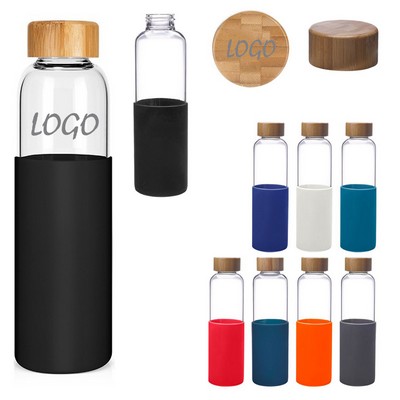 18 Oz Borosilicate Glass Water Bottle